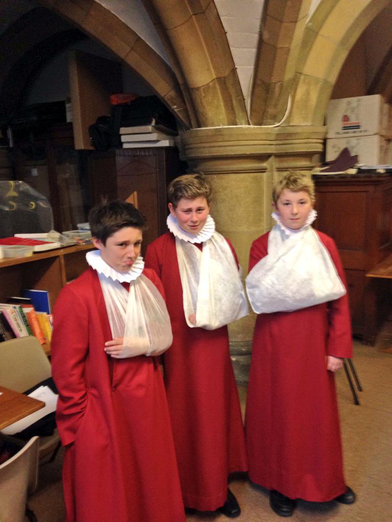 TruroCathChoir's tweet photo. He hath not shewed strength with his arm... #ascension #breakingnews http://t.co/VBZ8maiJ3Y