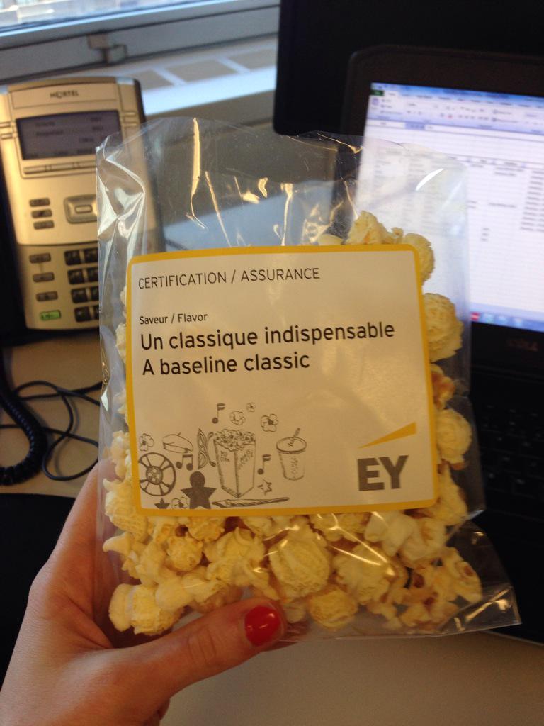 EYIngrid's tweet photo. We have the coolest snacks! @ #EYCanada http://t.co/lB7Yf5NbPt