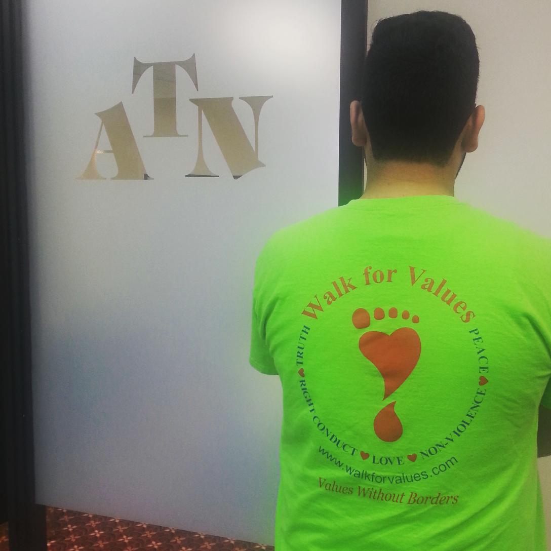 walkforvalues's tweet photo. #WalkforValues takes over ATN! #Interviewtime #SpreadTheLove #ValuesWithoutBorders http://t.co/mQ9XZZqXBP