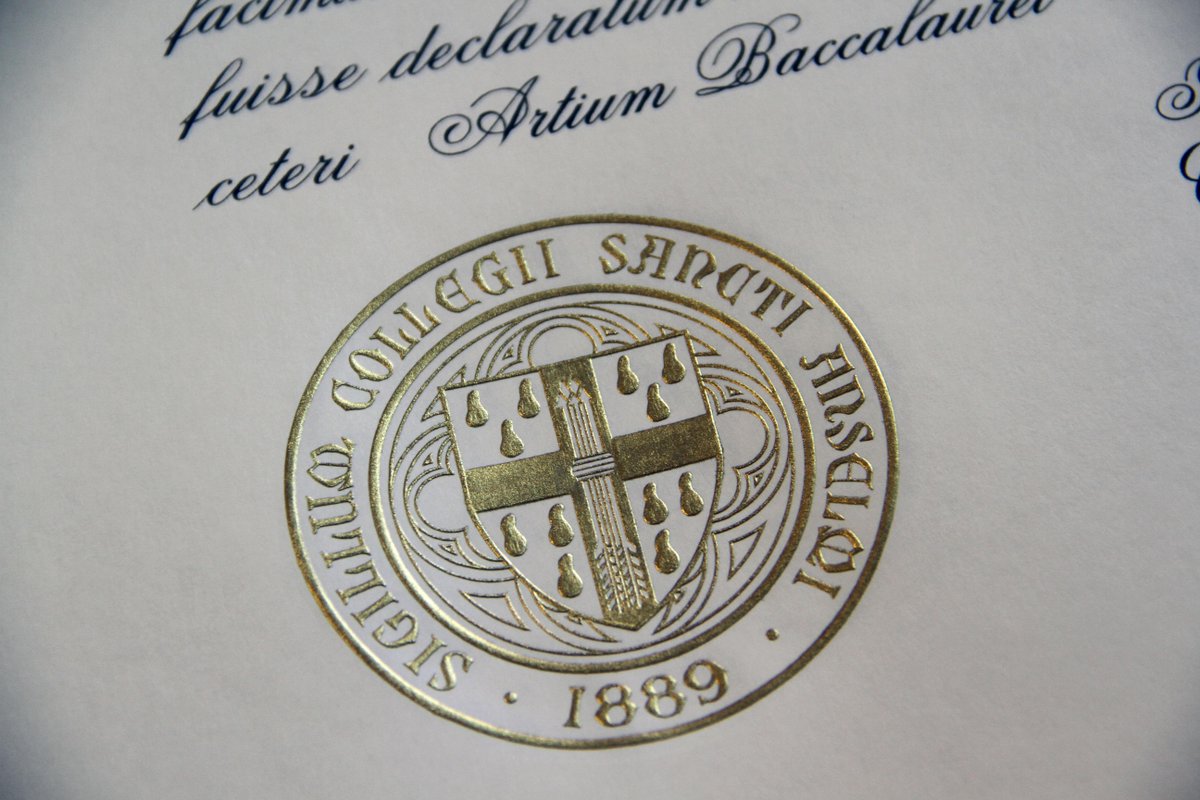 SaintAnselm's tweet photo. PHOTO: Signed, sealed and (soon to be) delivered! #SAC15 diplomas await conferral at Sunday's Commencement Exercises. http://t.co/QlCG65EQUc