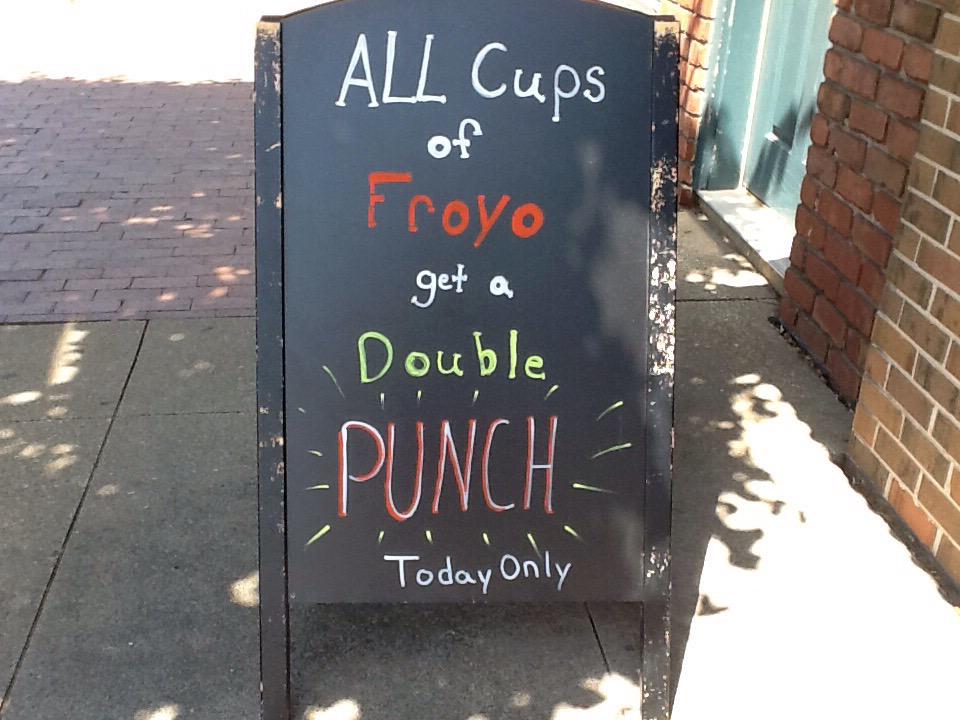 PellaMangoTree's tweet photo. What's that I hear??? Another day to get double punched for froyo??? #that'sright #getinhere http://t.co/42TOZbUZzJ