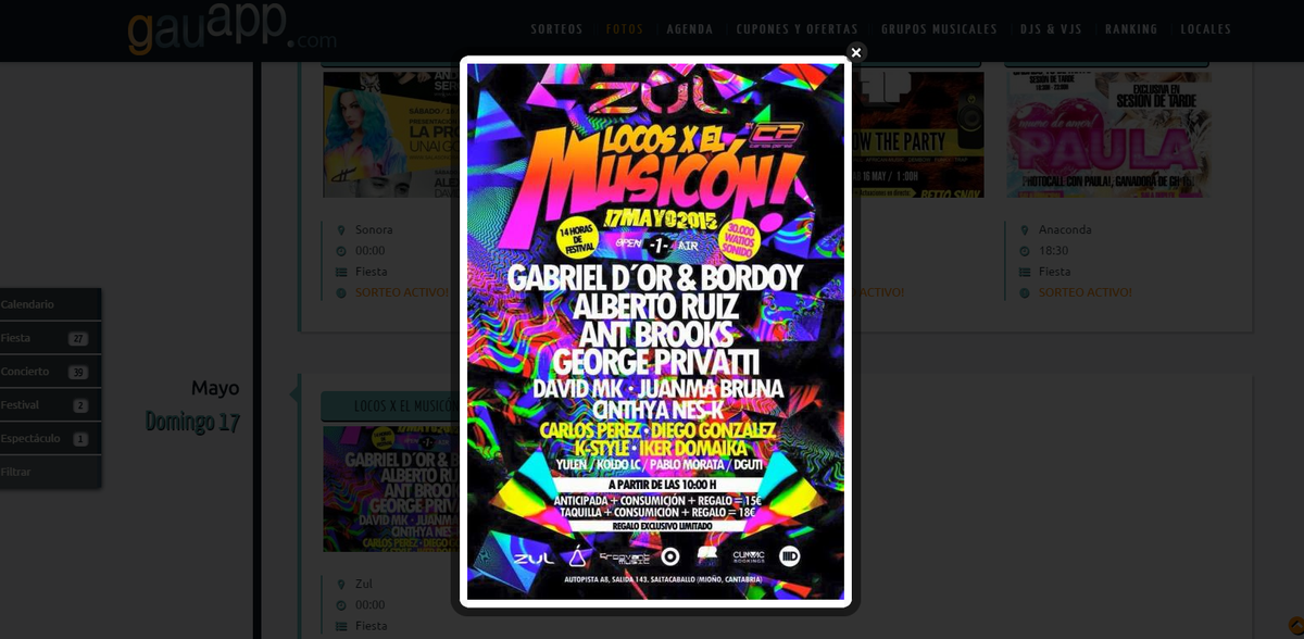 gauapp's tweet photo. Sorteamos 2 ENTRADAS para el @LocosXelMusicon de @ZUL08OFFICIAL con @GabDorBordoy @djantbrooks y muchos+! RT&amp; FOLLOW! http://t.co/1f0Vzt64cd