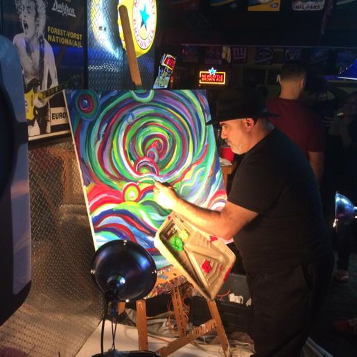 RosenblattArt's tweet photo. Painting at the @JumpingTurtle #JumpingTurtle #SanMarcos #California @SanDiegoBBB http://t.co/Ew1Xcm5Tc0