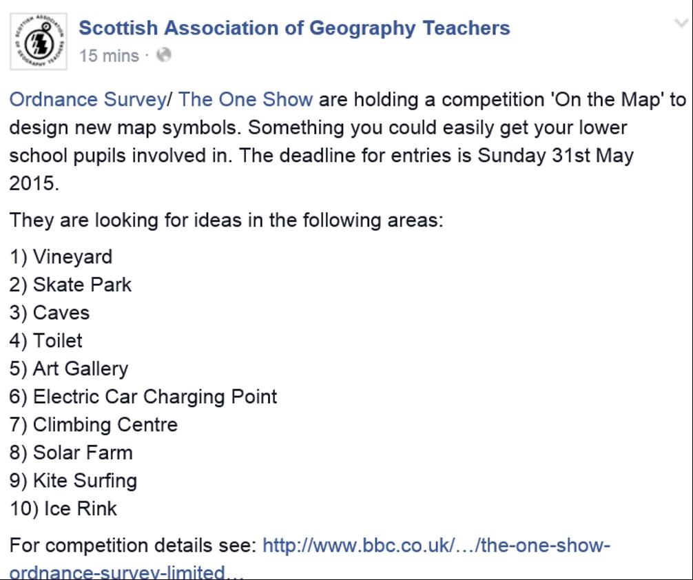 RT <a href="/OrdnanceSurvey/">Ordnance Survey</a>: Get your pupils designing symbols for their ‘On the Map’ Comp ow.ly/MUT7d