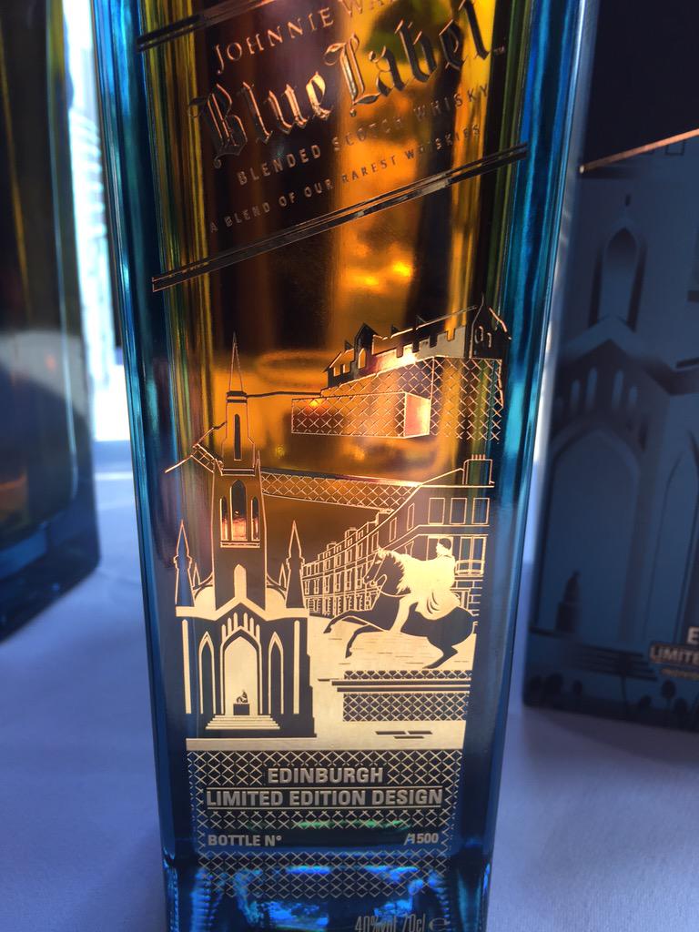 EuanMc's tweet photo. They've put the view from @The_Balmoral on a bottle of whisky! #JohnnieWalkerCityEdition CityEdition http://t.co/L7oeAUvBnC