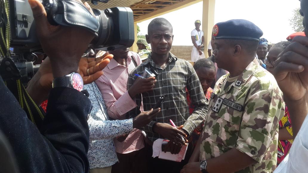 nysc_ng's tweet photo. DG attending to d press after addressing d 2015A CMs in Taraba State #NYSCDGCampTour15A @Waziriadio @nyscmobileapp http://t.co/xx95jwWMbu