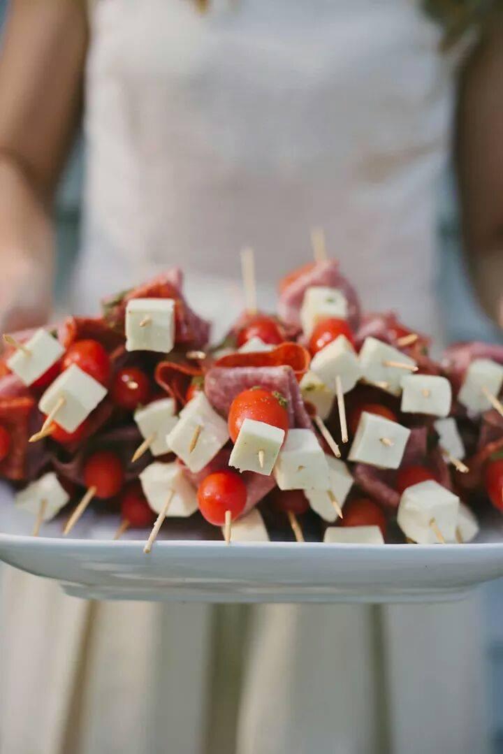 BOSSCater's tweet photo. #weddingwednesday Hors D'oeuvres are always a favorite. Pictured here are our Sicilian Skewers. #weddingfood #brides http://t.co/vRin4BxenU