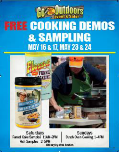 BassProManteca's tweet photo. Preparation for the Go Outdoors Event is heating up! We will have food demos and delicious samples! http://t.co/5BaJAa5PXn