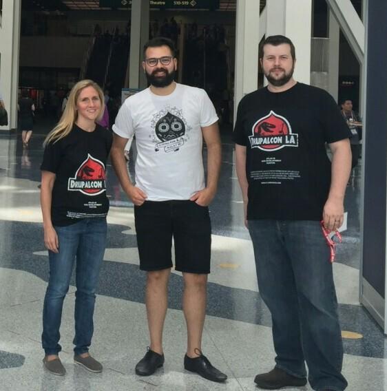 bostonid's tweet photo. Rocking the @Atlas_ID #drupalcon t-shirts that our uber talented designer, @designdoode (in the middle), created. http://t.co/COVguSP1W2