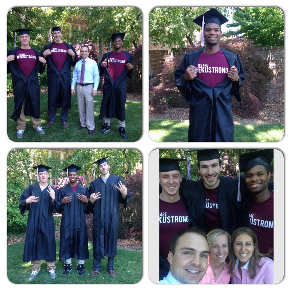 EKU Hoopsters are ready for graduation! These guys have a bright future ahead of them. #thankyou #forevercolonels