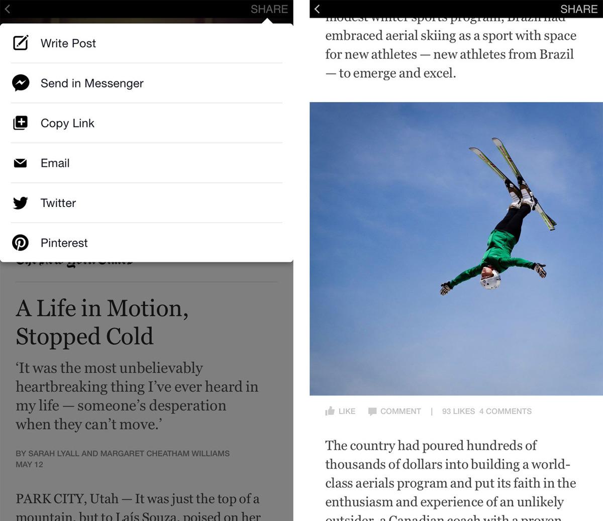 futureshift's tweet photo. Hands on: The seamless experience of Facebook's new Instant Articles http://t.co/LYdBOmzkgp http://t.co/TTOCkzs5T0