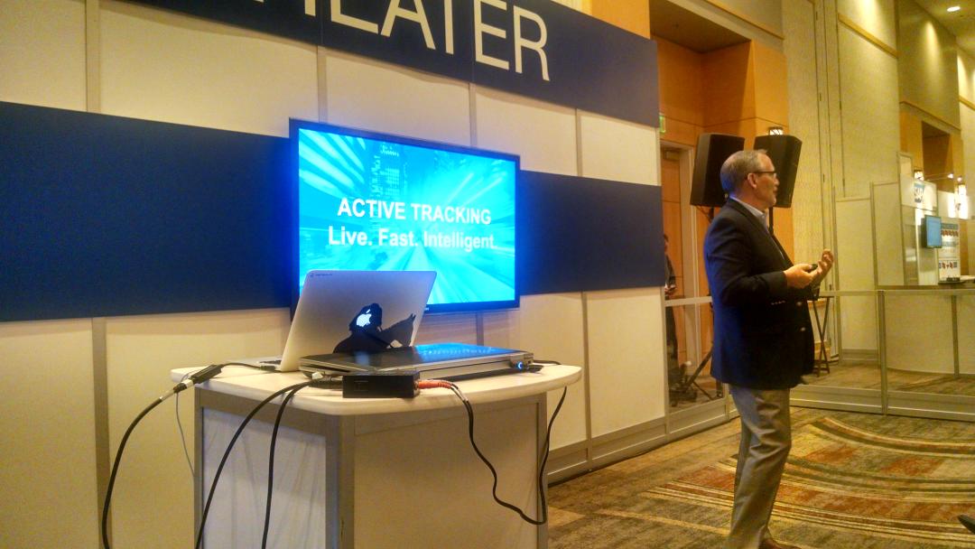 GreatDane2014's tweet photo. Tom Linton, CPO &amp; CSCO, coining the term Active Tracking.  #Flextronics deploy #Elementum apps to speed up SC. http://t.co/oHDfVFtQa2