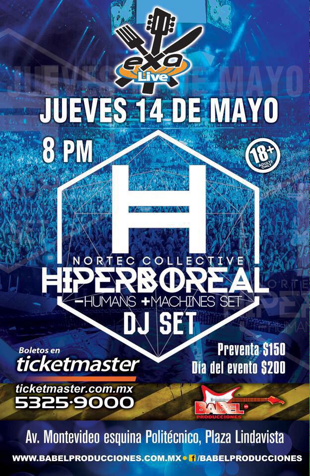 nortec_hb's tweet photo. Nos vemos mañana en el Exa Live en Lindavista. http://t.co/PAxHyLe2hL