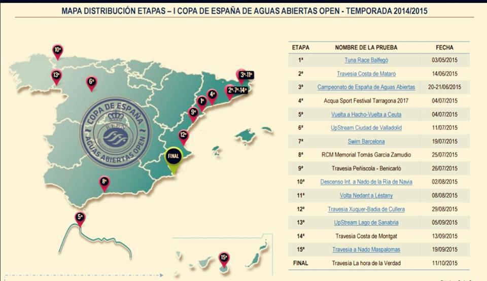 cnpececillos's tweet image. Mapa de la Copa de España de Aguas Abiertas @Nadandolibre @Nadathlon @nadadorescom @AlAguaMasters