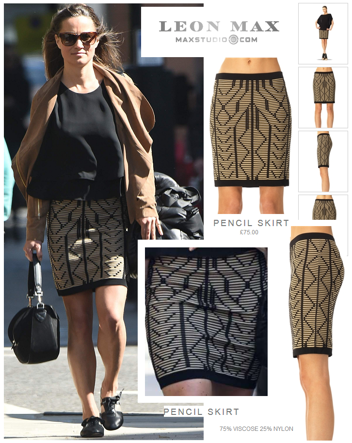 ifashionhunter's tweet photo. Update ID ! #PippaMiddletonStyle #PippaMiddleton with a @MaxStudioUK skirt on sale 75£ http://t.co/OBhDIvwagr http://t.co/h5Z2fUv6XT