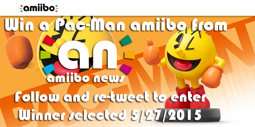 AmiiboNews's tweet photo. Win a Pac-Man amiibo from Amiibo News. Follow and Retweet to enter. Winner selected 5/27/2015. Good luck! http://t.co/Faui6awoyS