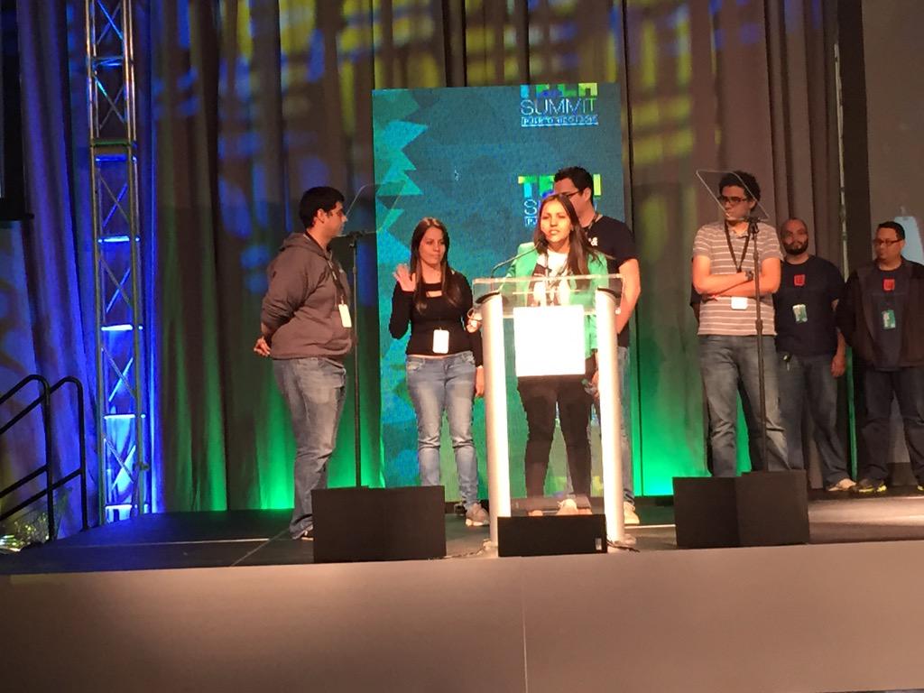 HackPuertoRico's tweet photo. HackPR hackers presenting at @techsummitpr #TechSummit2015 @giangonz @piloto151 http://t.co/QJc3KfcYIo