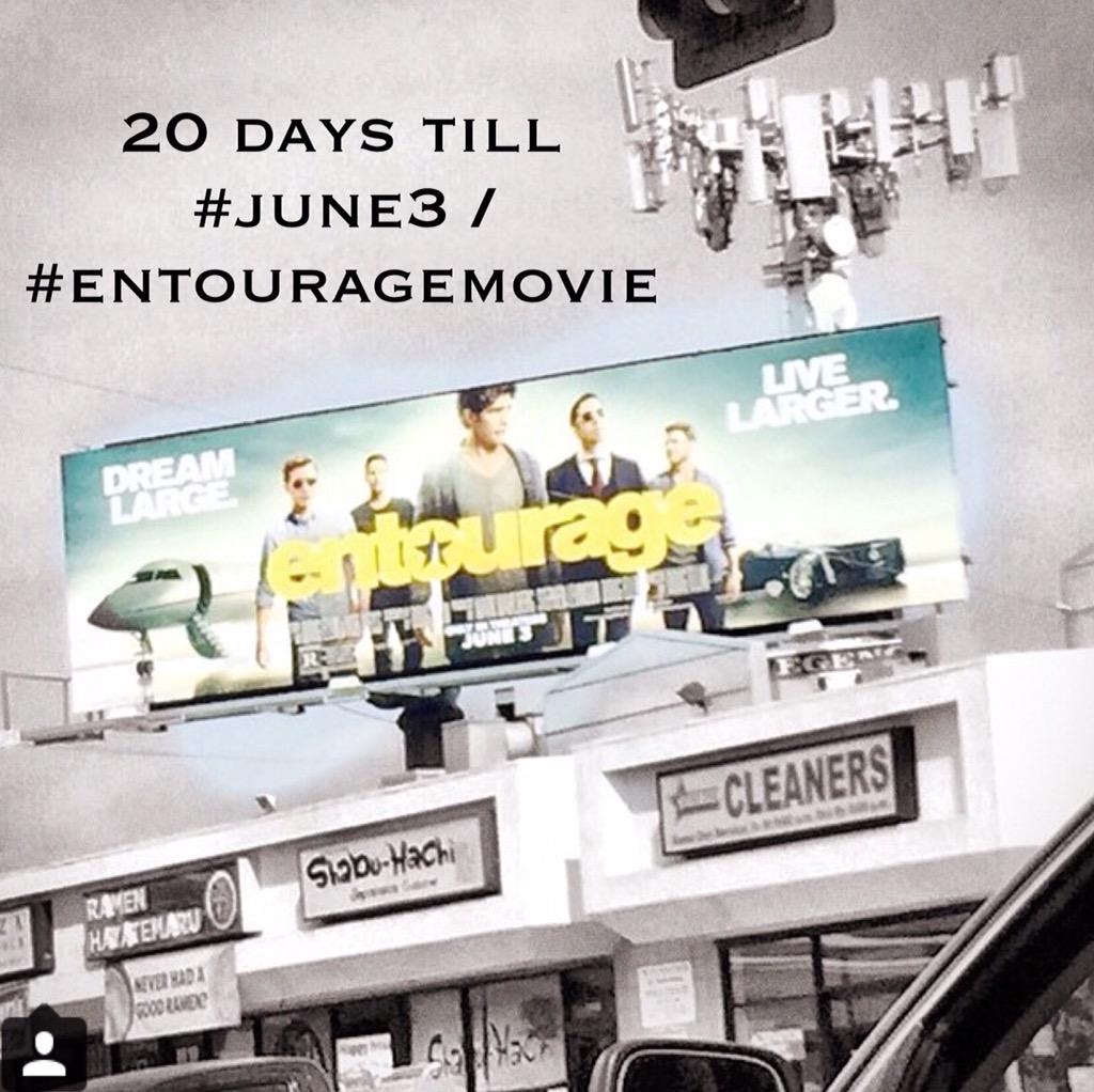 adriangrenier's tweet photo. 20 days till #june3 /
#entouragemovie http://t.co/IXBW275ipe