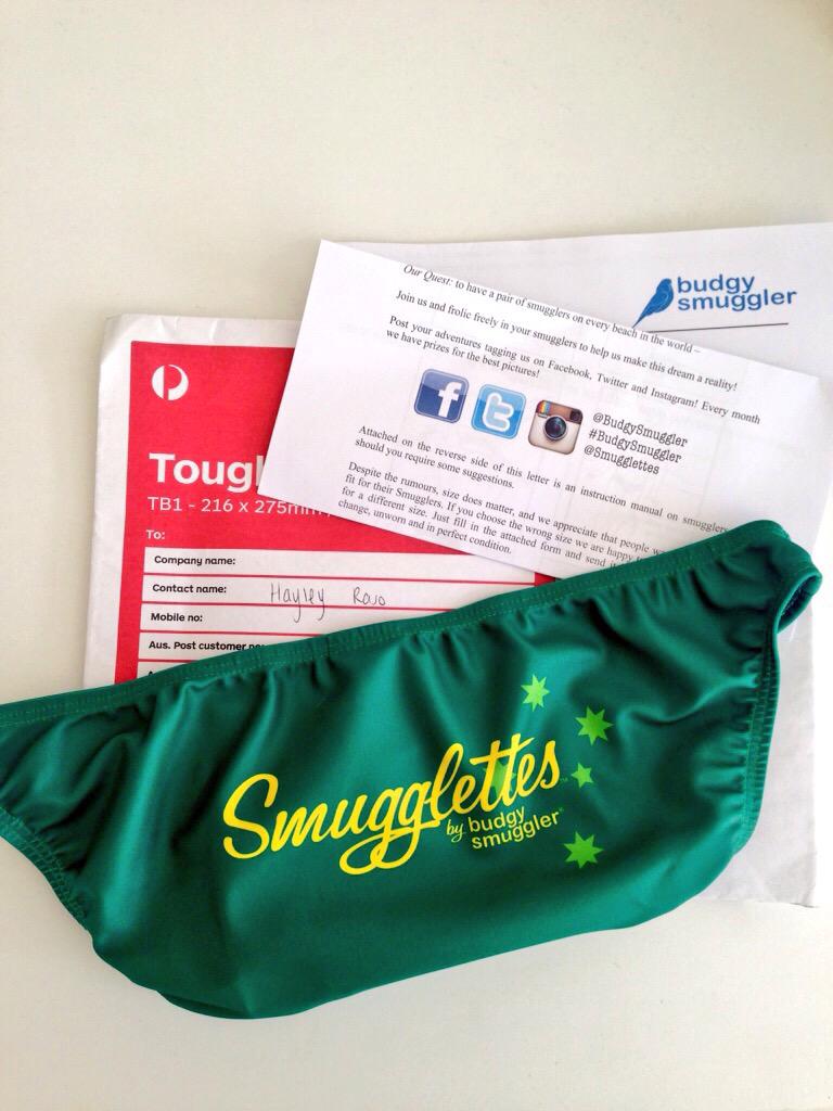 HayleyRaso's tweet photo. Look what just arrived in the mail! Everyone needs to get on board 🌟 @smugglettes @BudgySmuggler http://t.co/Sb8FbtcVn0