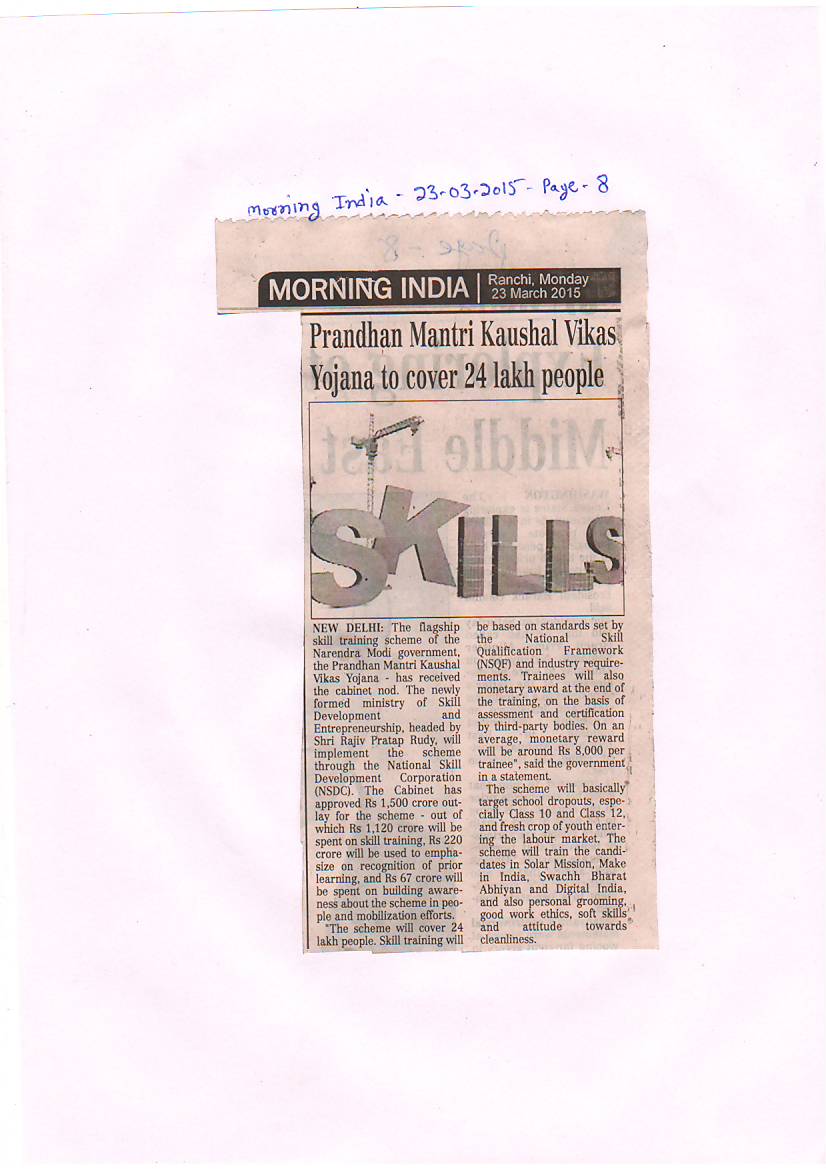 skilljharkhand's tweet photo. Media coverage of MoU signing - English http://t.co/wLF2FFuBta