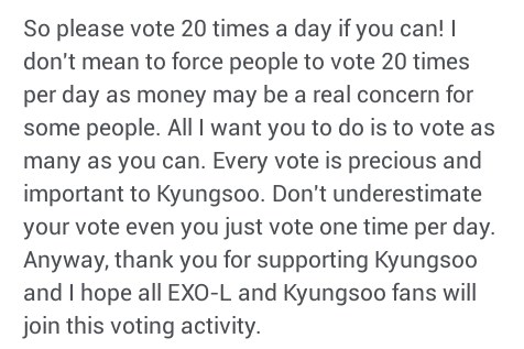 blackonic_'s tweet photo. Vote for #Kyungsoo
Android👉 http://t.co/TYG85sZyWS  
iOS👉 http://t.co/6v6g63PAA2 
Tutorial
👉 http://t.co/MowQEHvlx1
👉 http://t.co/rwq6ATK9RE