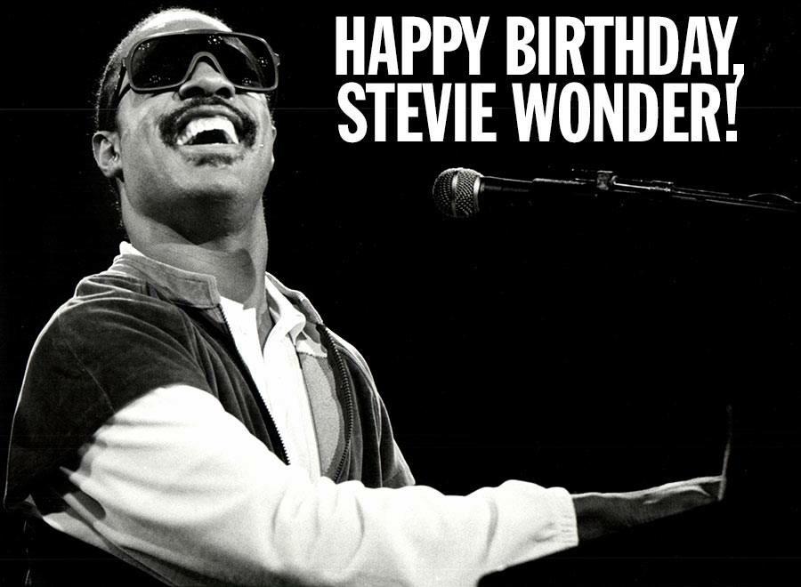 Happy 65th Birthday to the he musical genius Stevie Wonder. When he sings there\s always a Ribbon in the Sky! 