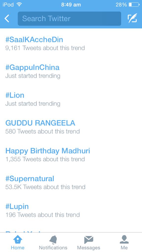 Madhuri Dixit is the name! Happy Birthday Madhuri is trending ALREADY! Amazing or WHAAAT!! 