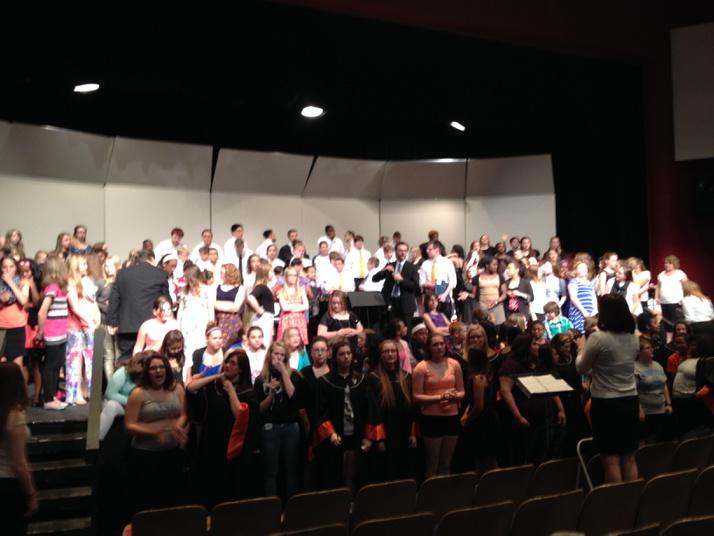 CindyScottDay's tweet photo. @FSD145 choral students getting ready to warm up before annual Spring concert tonight. @journalstandard http://t.co/Y26InIyzpv