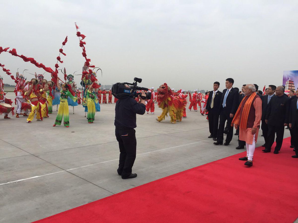 The Prime Minister reached China a short while ago.