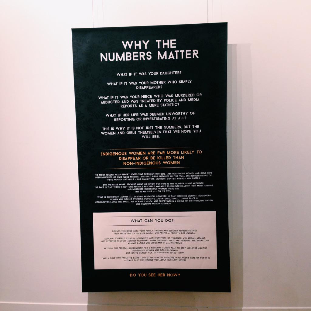 borderlinefemme's tweet photo. Sean Couchie's artwork for @SeeMeLondon in honor of #MMIW is absolutely stunning and incredibly important. #LdnOnt http://t.co/ak40XAMKYA
