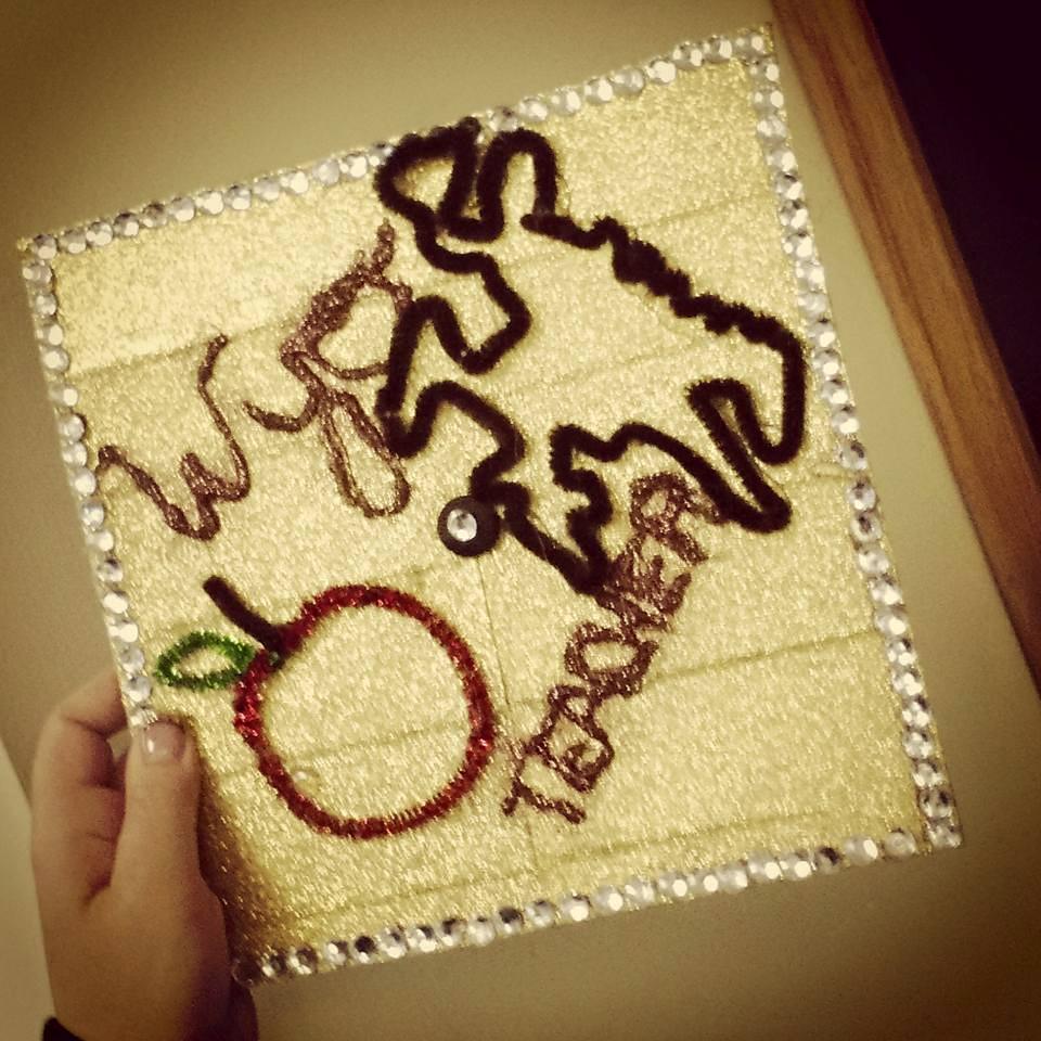 tadousay's tweet photo. Definitely a #bestinshow frm the #mortarbard #decorating today! #pipecleaner #steamboat #uwyo #gowyo #wyoming #uwyoed http://t.co/GPEpXmmTxD