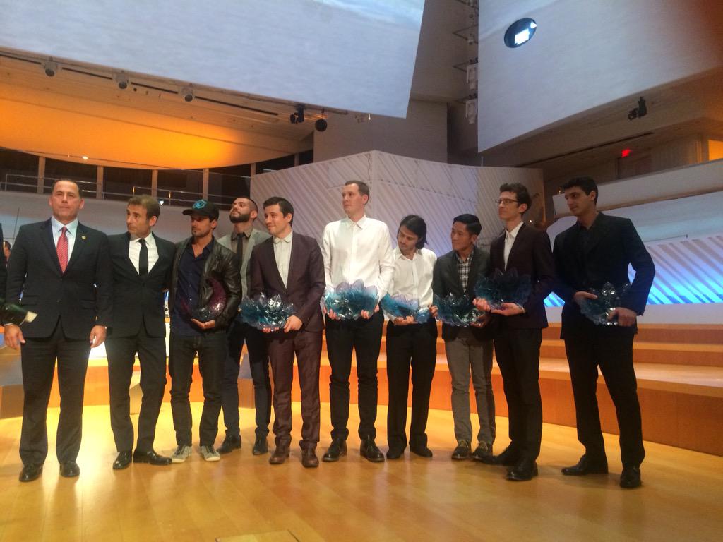 daum_usa's tweet photo. Designer of the year award by @MaisonObjet with a DAUM prize for all the winners! Congrats to @Zanini http://t.co/y6SD660pof
