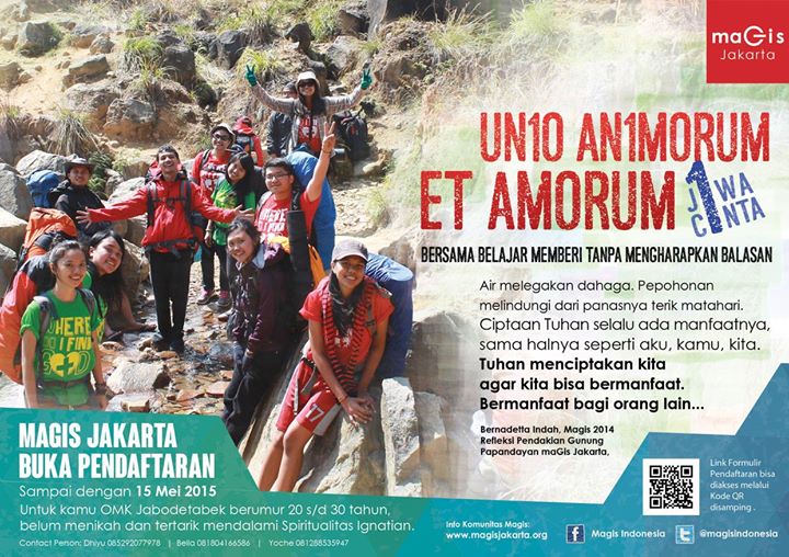 Pendaftaran Magis Jakarta formasi 2015 masih dibuka sampai hari ini! formulir pendaftaran: bit.ly/1zce8Ll