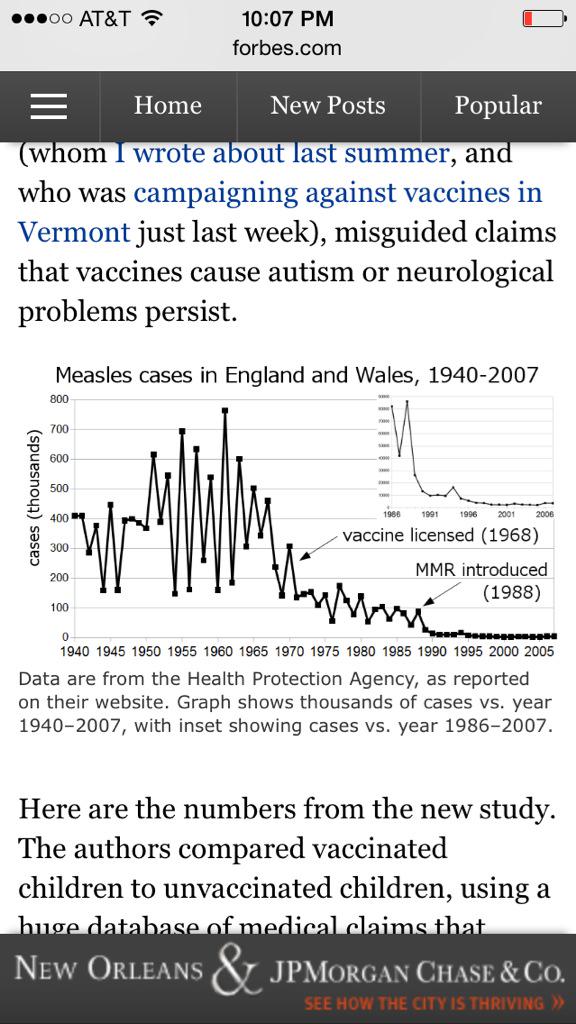 JPaulmark's tweet photo. Thanks to vaccines the measles has become uncommon in England and are risk free. http://t.co/YSVCCG4jmn http://t.co/AdYa1bZv6M