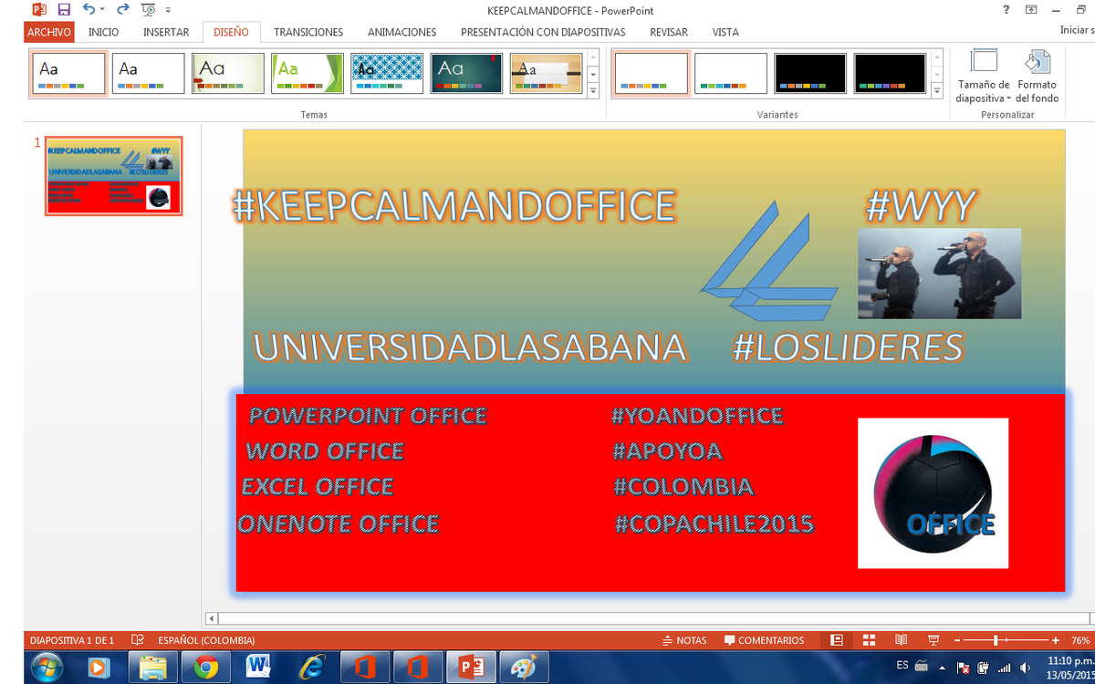 SEBASCAMIp's tweet photo. #keepcalmandoffice La sabana presente yeha, los lideres.
office365 buena eleccion para los trabajos, recomendado. http://t.co/RXTMs4qjOf