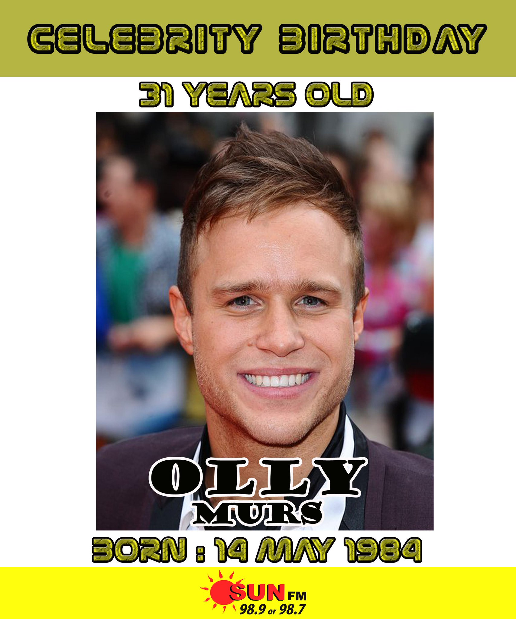 98.9 FM or 98.7 FM Islandwide.
____________________________

LIKE IT, LOVE IT & SHARE IT
Happy Birthday Olly Murs 