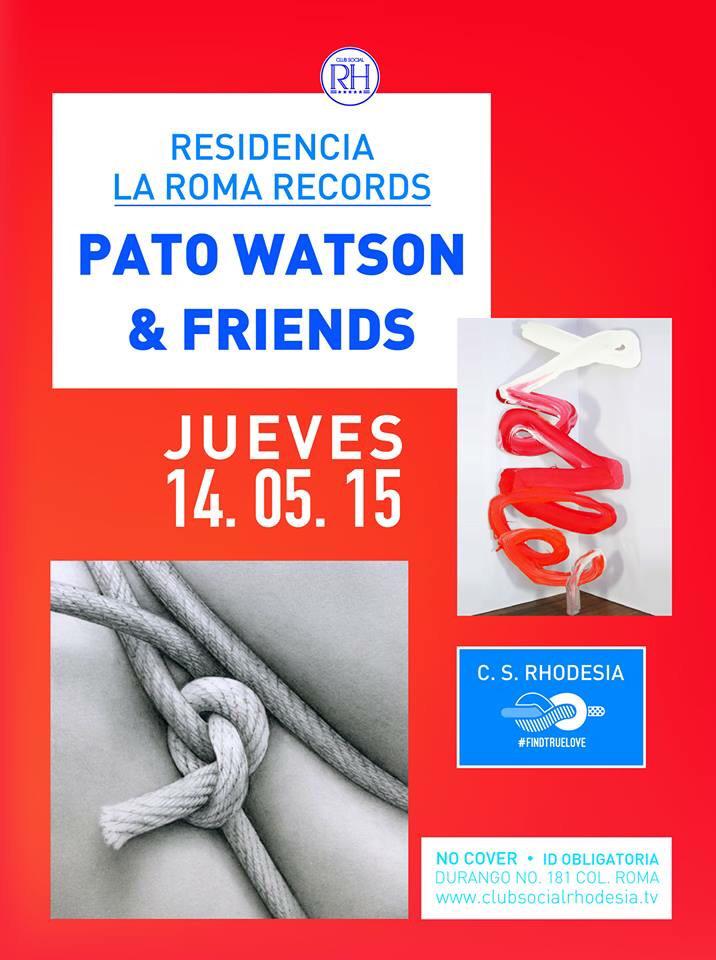 El #jueves llega el @PatoWatson al @CSRhodesia con sus #friends , vayan!!!!