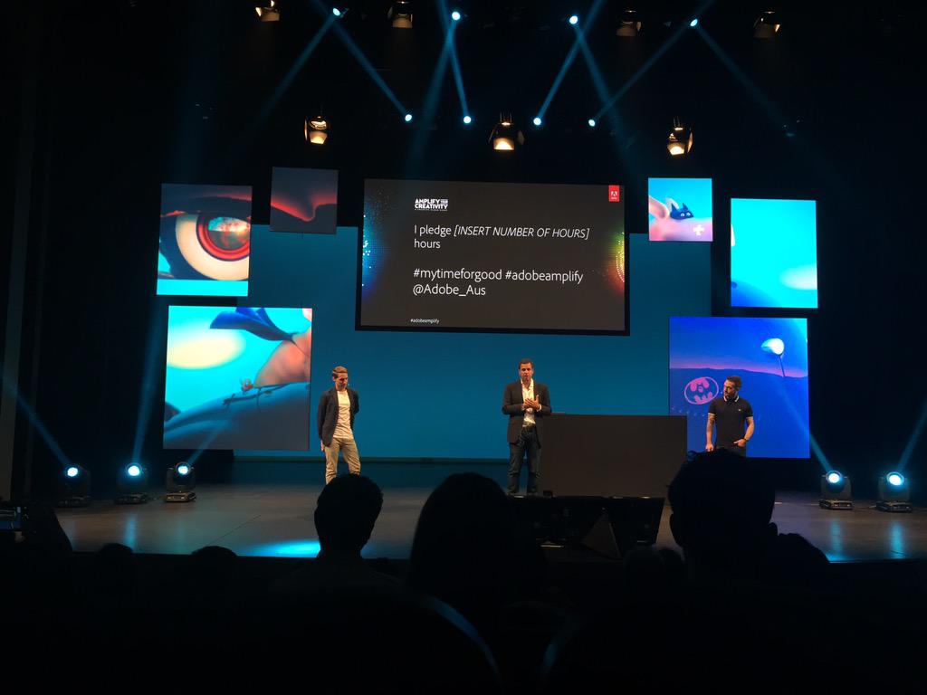 bonjournofilms's tweet photo. Inspiring talk #adobeamplify #goodfornothing @Adobe_aus now to think of a project! http://t.co/CJWinGYrY6