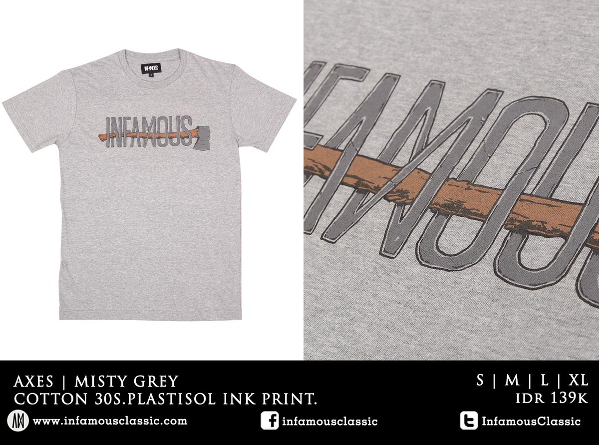 InfamousClassic's tweet image. AXES
Size S M L XL 
idr 139K 
For Order 
WA +6287720001540 
Line Cosmic_joyline