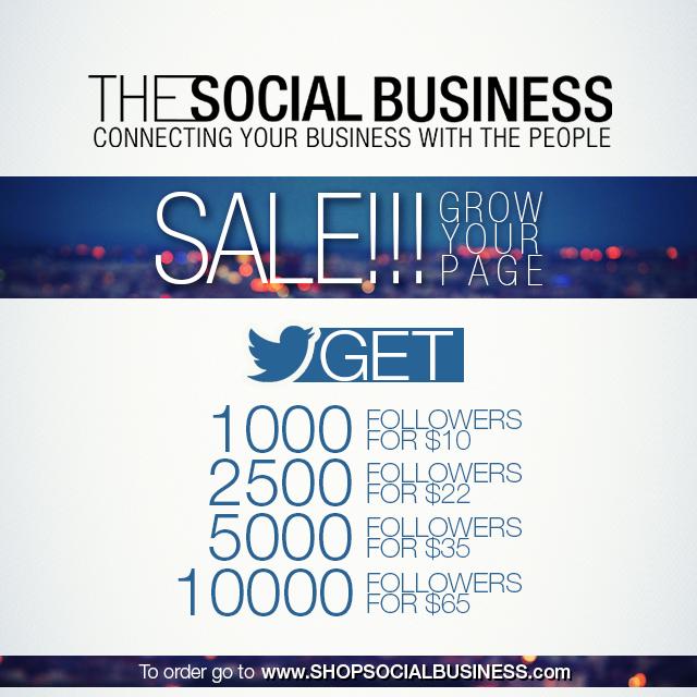 Head over to shopsocialbusiness.com  for more followers and retweets now