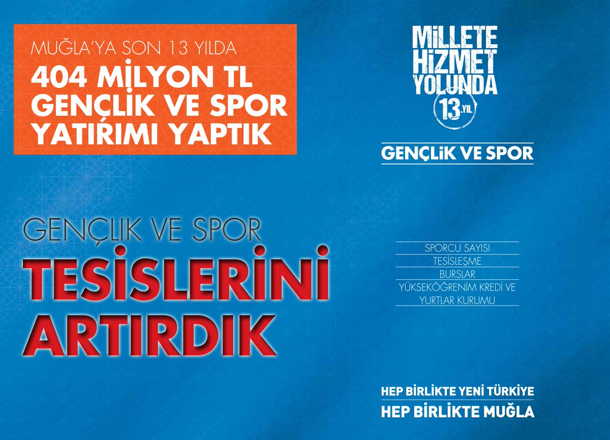 Muğla' da Son 13 yılda Gençlik ve Spor Tesislerini Arttırdık <a href="/Ahmet_Davutoglu/">Ahmet Davutoğlu</a> @AkPartiMuggla