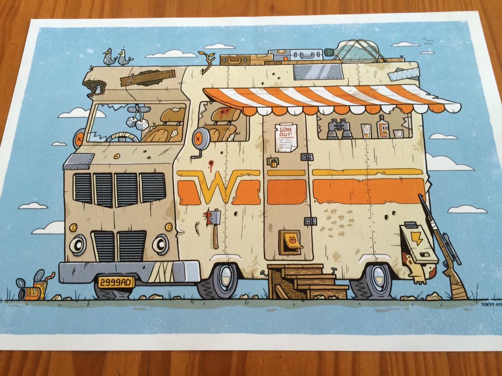 SkegasaurusRex's tweet photo. Super stoked with my new @Tokyo_Go_Go print! Nice work Greg! http://t.co/GxvSyhQaNV