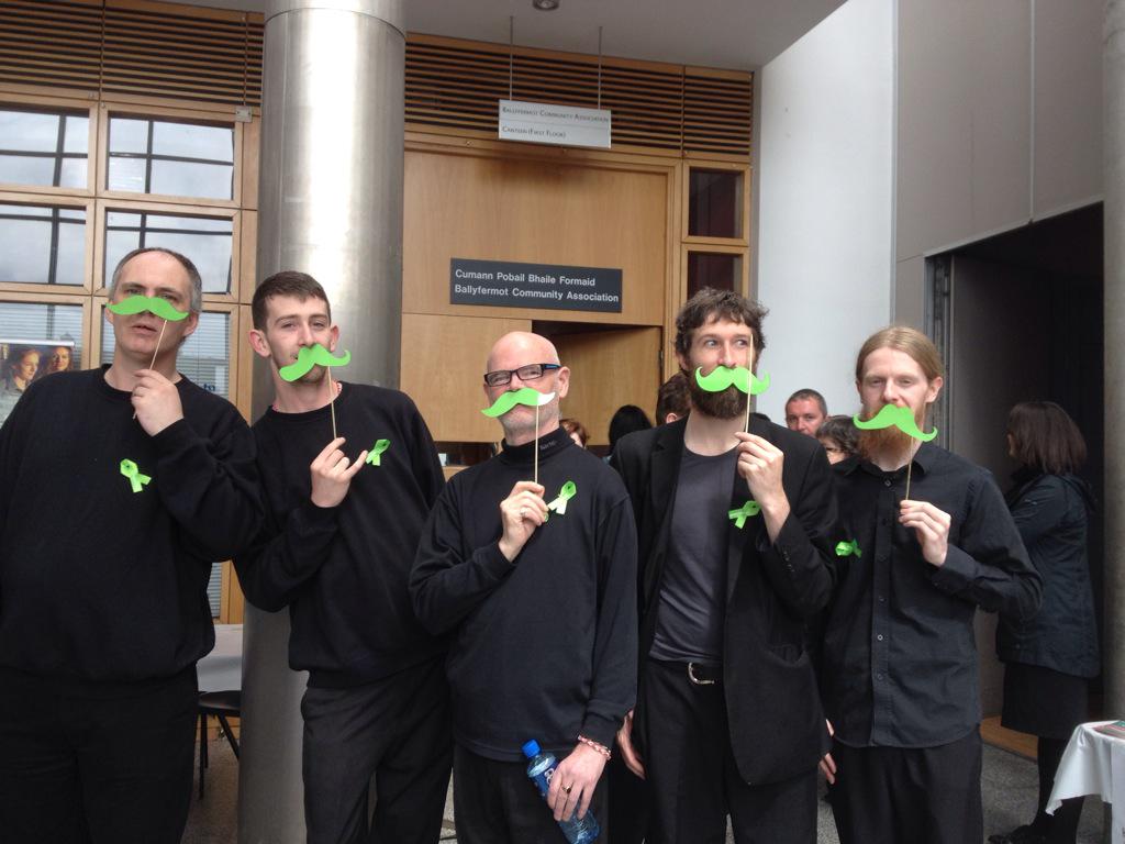 AliceDodrill's tweet photo. #flashthetache for rainbow clubhouse promoting green ribbon http://t.co/7RcFCF3mFs