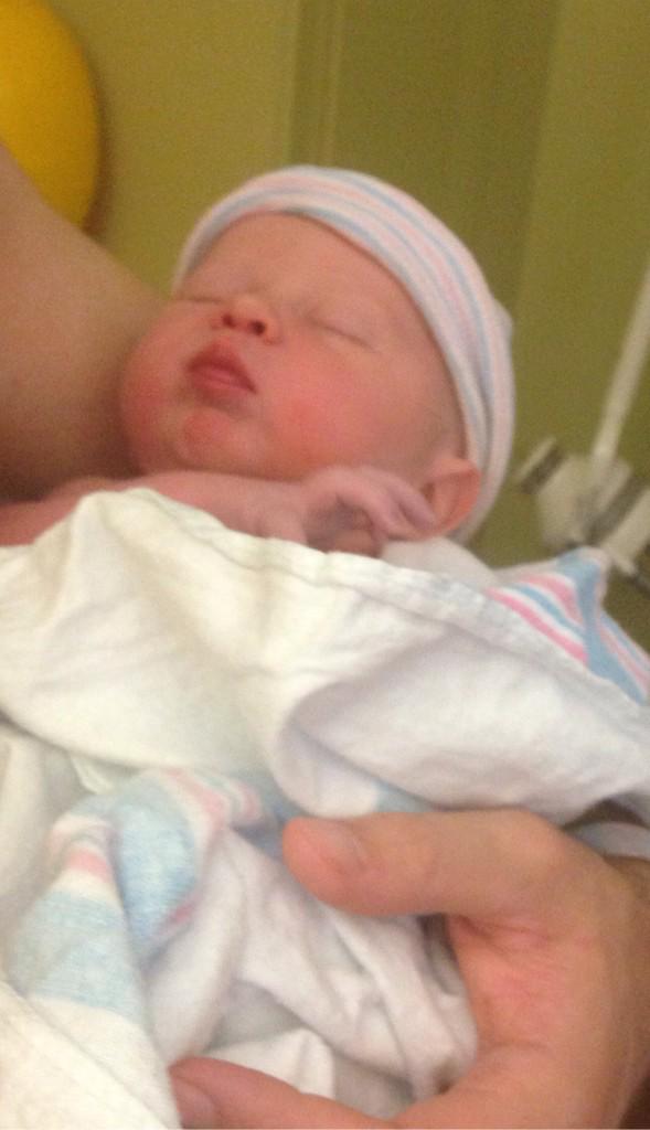 ChrisSprowls's tweet photo. Last night we welcomed Prescott Rooker Sprowls into the world at 8:22 PM at 7lbs 7oz. Mom and baby are doing great. http://t.co/TBOEEkWcdB