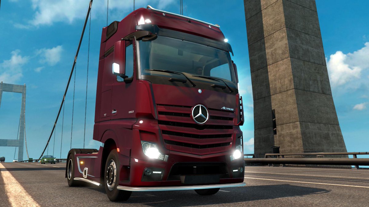 SCSsoftware's tweet photo. Mercedes-Benz New Actros is here, in ETS2 1.18 open beta! @MercedesTruckUK http://t.co/p1oKd78FYE http://t.co/dSdMTmv6B9