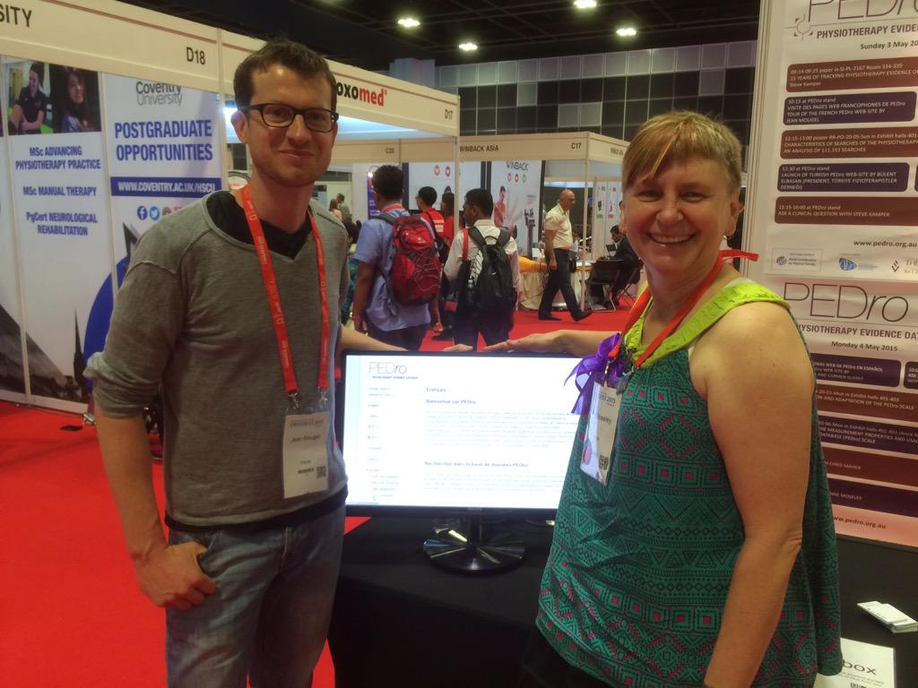 SFP_PEDro's tweet photo. #WCPT2015 à Singapour: l'occasion pour la SFP de rencontrer Anne Moseley, PEDro Manager!
@PEDro_CEBP @WCPT1951 http://t.co/0vzmosTp85