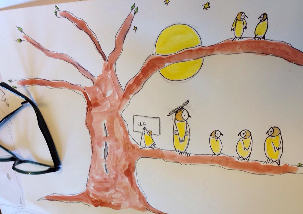 Huisvanhetboek's tweet photo. Leuke workshop illustreren met drievoudig Gouden Penseel winnaar @JanJutte http://t.co/KFV4EVCM9R