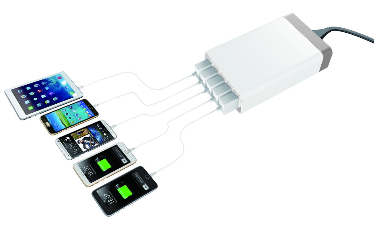 Joytech03's tweet image. 40W 5-Port Desktop USB Charger with PowerIQ Technology for Smartphones, Tablets and Many Other Devices (White)