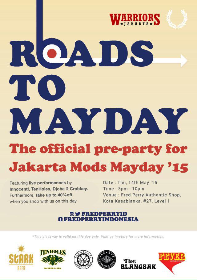 Today! We are gonna perfom with <a href="/tenXholes/">TENHOLES</a> at <a href="/FredPerryID/">Fred Perry Indonesia</a> Store Kota Kasablanka. Jakarta. Come &amp; join us :)