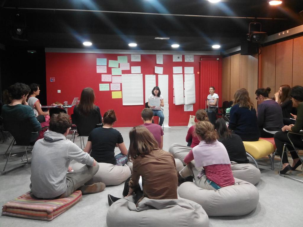 Présentation du déroulé d'imp!act lors du programme de #formation #euforia , avec 15 #organisateurs motivés à bloc !!